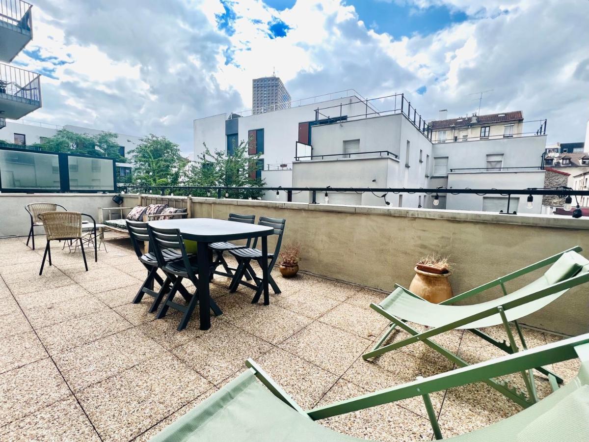 Bel Appartement Avec Terrasse Pantin Exterior photo